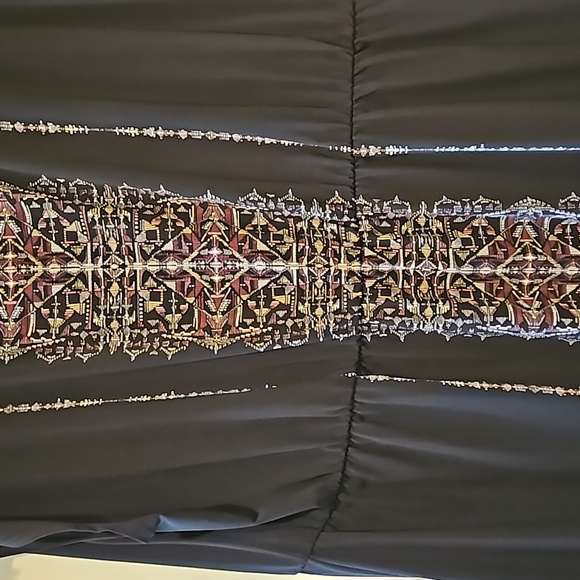 Maurices black, mauve and cream Dress with elastic waist Size 2 - Picture 5 of 9